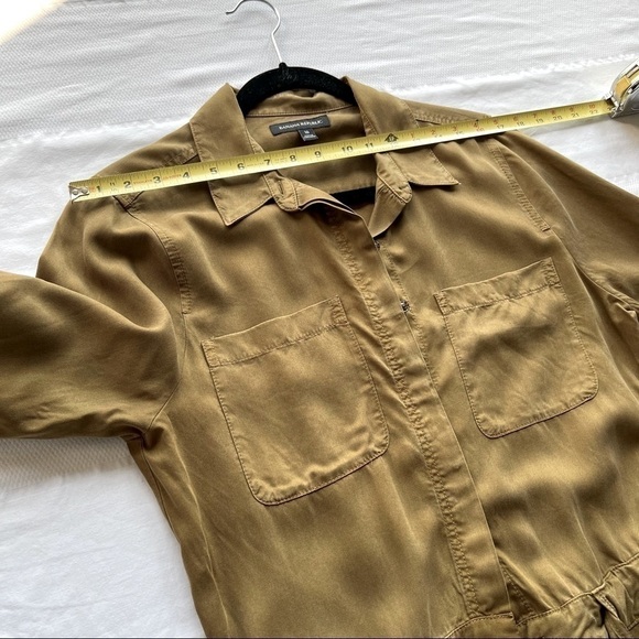 Banana Republic Utility Romper Long Sleeved in Olive Green Size 10 - Picture 13 of 16